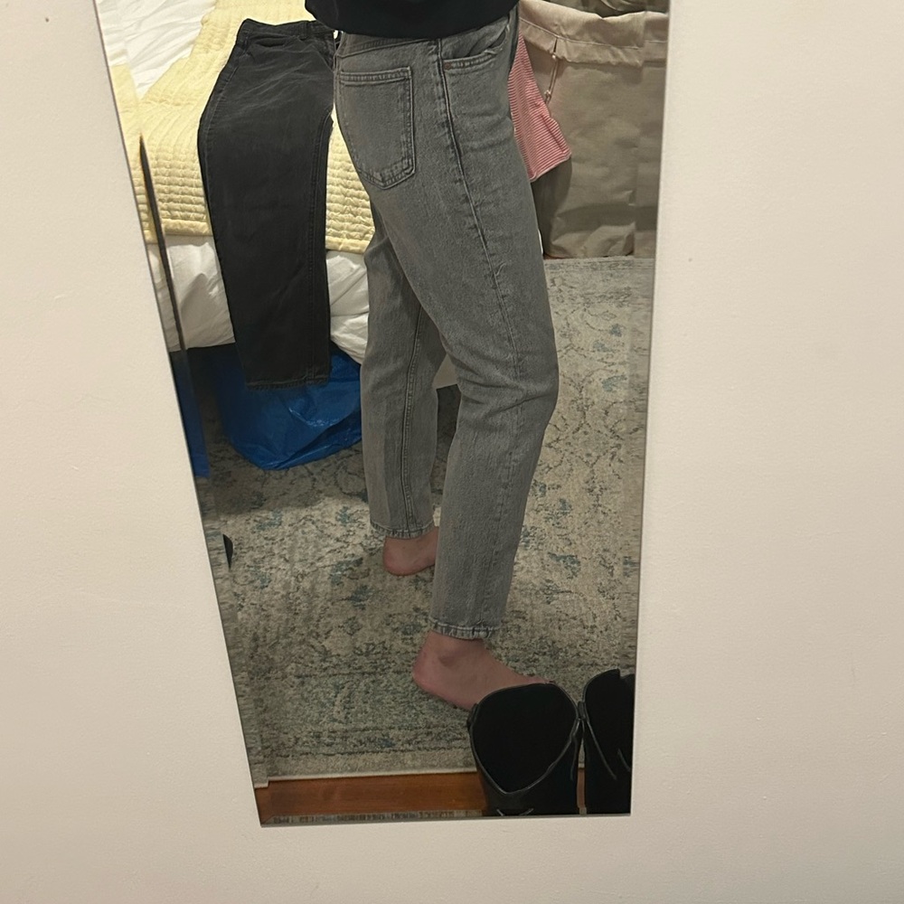 Mango High Rise Gray Jeans - Picture 3 of 7